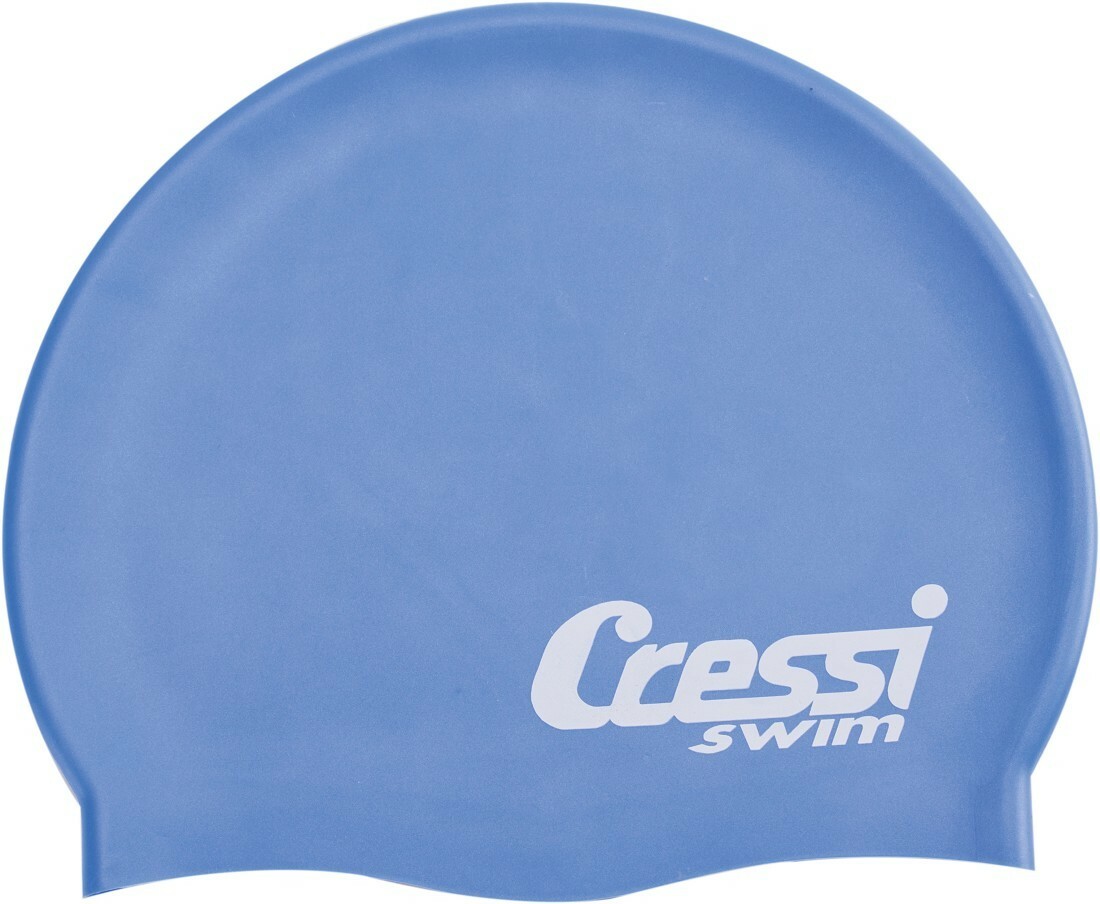Шапочка для плавания CRESSI SILICONE CAP, детская, голубая